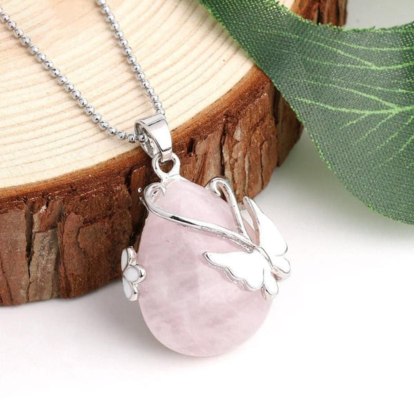 Collier Papillon Pierres Naturelles