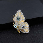 Sky Blue Topaz Butterfly Necklace - Vignette | Esprit Papillon