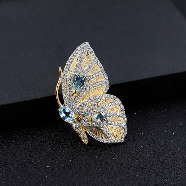 Collier Papillon Topaze