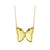 Collier Papillon Translucide Jaune