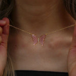 Glass Butterfly Necklace - Vignette | Esprit Papillon