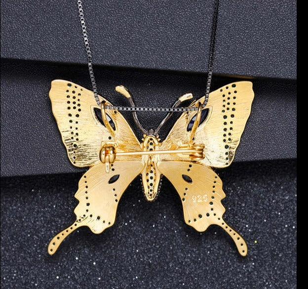 Collier Pierre Agate Papillon