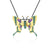 Collier Papillon Pierre Améthyste