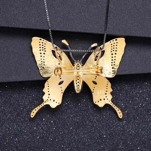 Collier Pierre Saphir Papillon