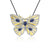 Collier Papillon Saphir Bleu