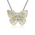 Collier Papillon Topaze bleu