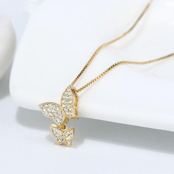 Collier Papillon plaqué Or