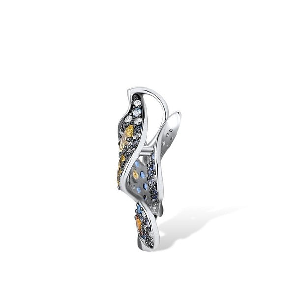 Pendentif Papillon Argent Bleu