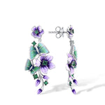 Boucles d'Oreilles Papillon Florales - Vignette | Esprit Papillon