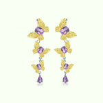 Amethyst Butterfly Drop Earrings - Vignette | Esprit Papillon