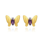 Amethyst Butterfly Earrings - Vignette | Esprit Papillon