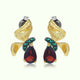 Boucles-d_Oreilles-Papillon-Grenat-Or