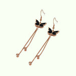 Boucles d'Oreilles Papillon Noir - Vignette | Esprit Papillon