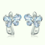 Boucles d'Oreilles Papillon Topaze Bleu Ciel - Vignette | Esprit Papillon