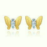 Blue Topaz Butterfly Earrings - Vignette | Esprit Papillon