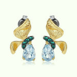 Boucles d'Oreilles Papillon Topaze Or - Vignette | Esprit Papillon