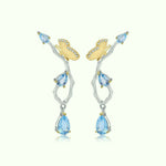 Boucles d'Oreilles Papillon Topaze - Vignette | Esprit Papillon