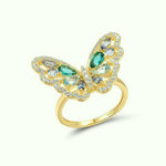 Bague Papillon Or Jaune - Vignette | Esprit Papillon