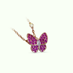 Collier Papillon Rose - Vignette | Esprit Papillon