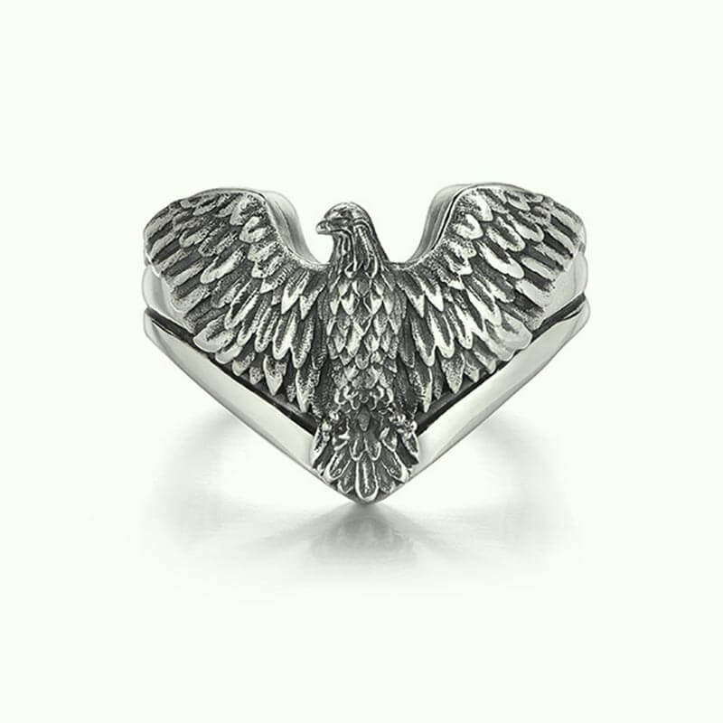 bague-aigle-pour-homme-argent