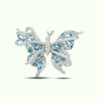 Bague Papillon Cristal Bleu - Vignette | Esprit Papillon