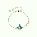 Bracelet Papillon avec Perle de Culture (Ajustable) - Vignette | Esprit Papillon