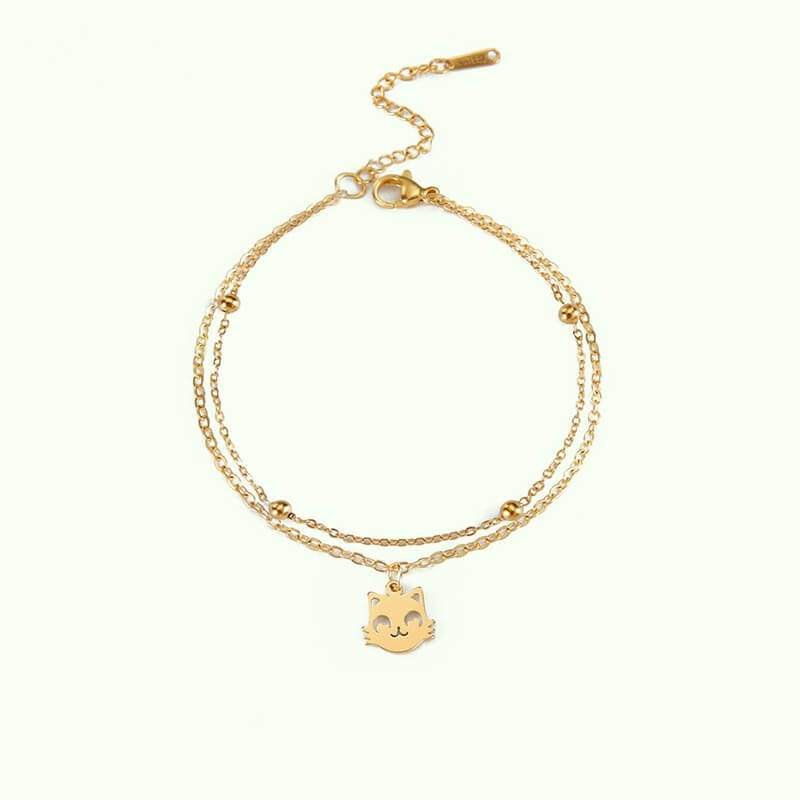 bracelet-chat-pour-femme-or