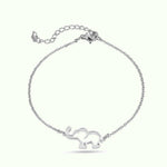 Bracelet Éléphant Argent (Ajustable) - Vignette | Esprit Papillon