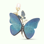 Broche Papillon Bleu - Vignette | Esprit Papillon