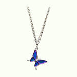 Collier Papillon Bleu Marine - Vignette | Esprit Papillon