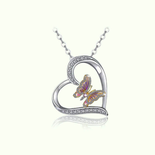 Heart Butterfly Necklace