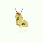 Gold Diopside Butterfly Necklace - Vignette | Esprit Papillon