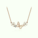 Rose Gold Butterfly Necklace - Vignette | Esprit Papillon