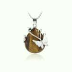 Natural Stone Drop Butterfly Necklace - Vignette | Esprit Papillon