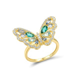 Yellow Gold Butterfly Ring - Vignette | Esprit Papillon