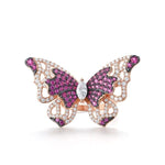 Rose Gold Cocktail Butterfly Ring - Vignette | Esprit Papillon