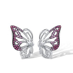 Silver Butterfly Earrings - Vignette | Esprit Papillon