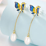 Boucles d'Oreilles Papillon Perles - Vignette | Esprit Papillon