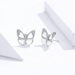 Boucles d'Oreilles Papillon Blanches - Vignette | Esprit Papillon