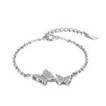 Bracelet Double Papillon (Ajustable) - Vignette | Esprit Papillon