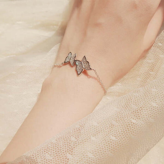 Bracelet Femme Double Papillon