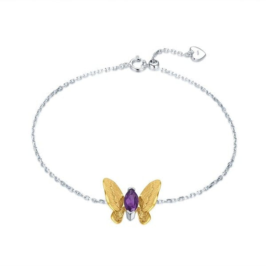 Bracelet Papillon Améthyste