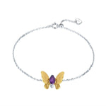 Amethyst Butterfly Bracelet (Adjustable) - Vignette | Esprit Papillon