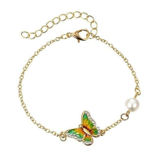 Bracelet Papillon avec Perle de Culture