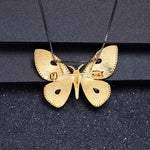 Gold Amethyst Butterfly Necklace - Vignette | Esprit Papillon