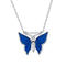 Navy Blue Butterfly Necklace