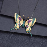 Amethyst Stone Butterfly Necklace - Vignette | Esprit Papillon