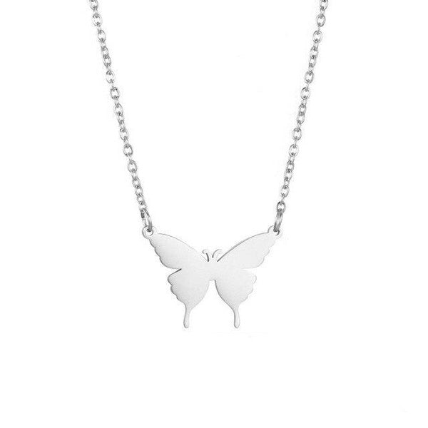 Collier Papillon Porte-Queue argent