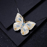 Collier Papillon Topaze bleu - Vignette | Esprit Papillon