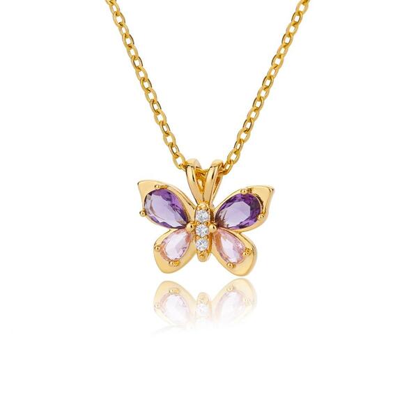 Collier Papillon Zircon